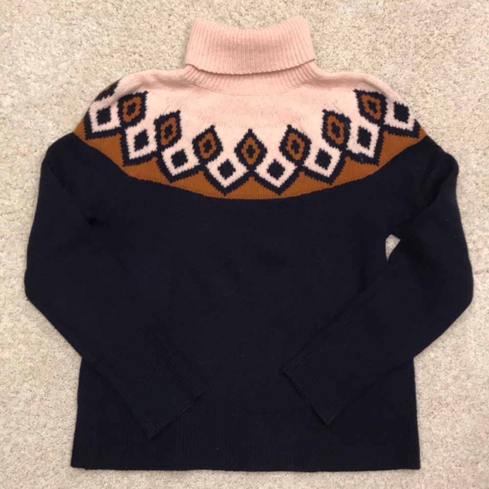 J.Crew wool fair isle turtleneck sweater